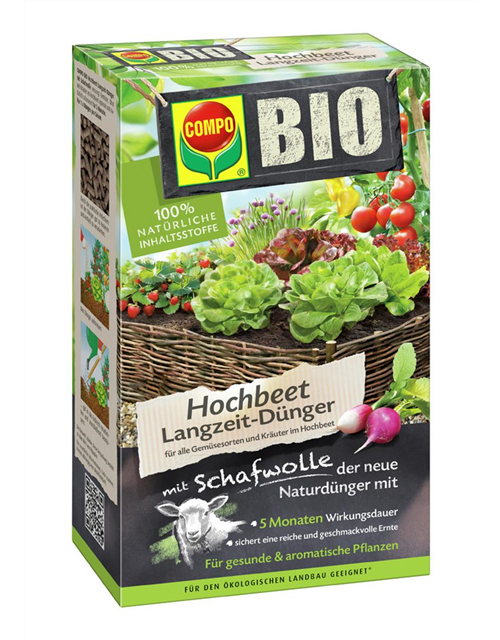 Compo Bio Hochbeet Langzeit-Dünger mit Schafwolle
