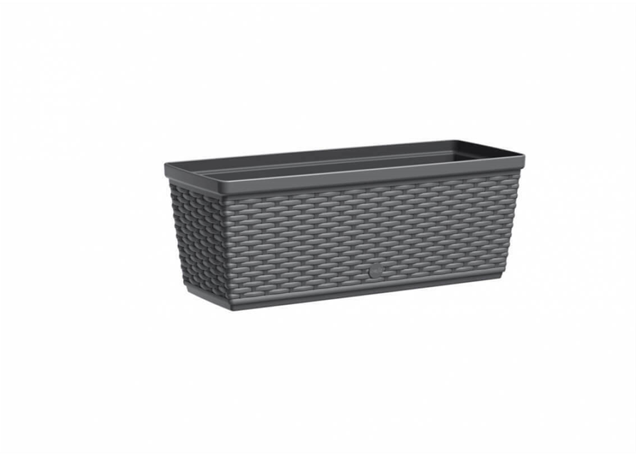 Emsa Blumenkasten für den Balkon 75cm, Selbstbewässerungssystem Casa