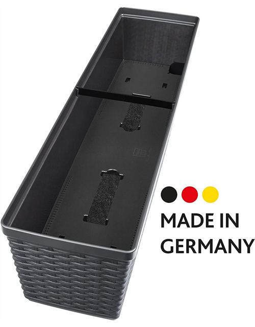 Emsa Blumenkasten für den Balkon 75cm, Selbstbewässerungssystem Casa