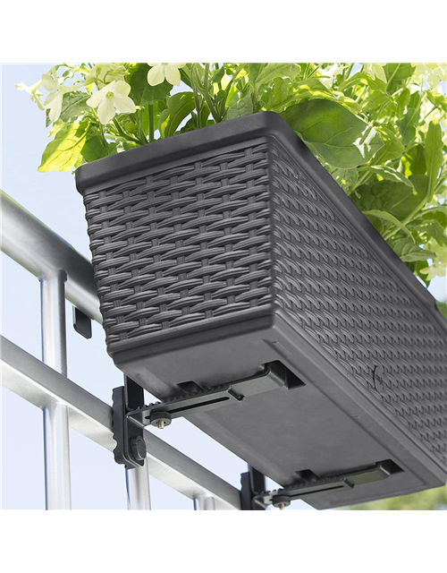 Emsa Blumenkasten für den Balkon 75cm, Selbstbewässerungssystem Casa