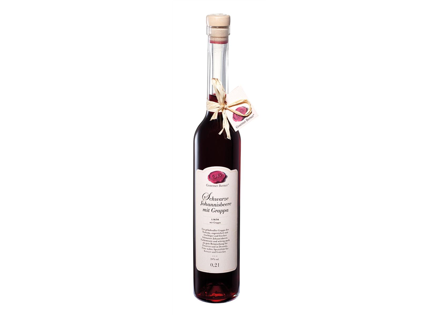 Schwarzer Johannisbeerlikör mit Grappa, 20%vol., 0,2l, Gourmet Berner ...