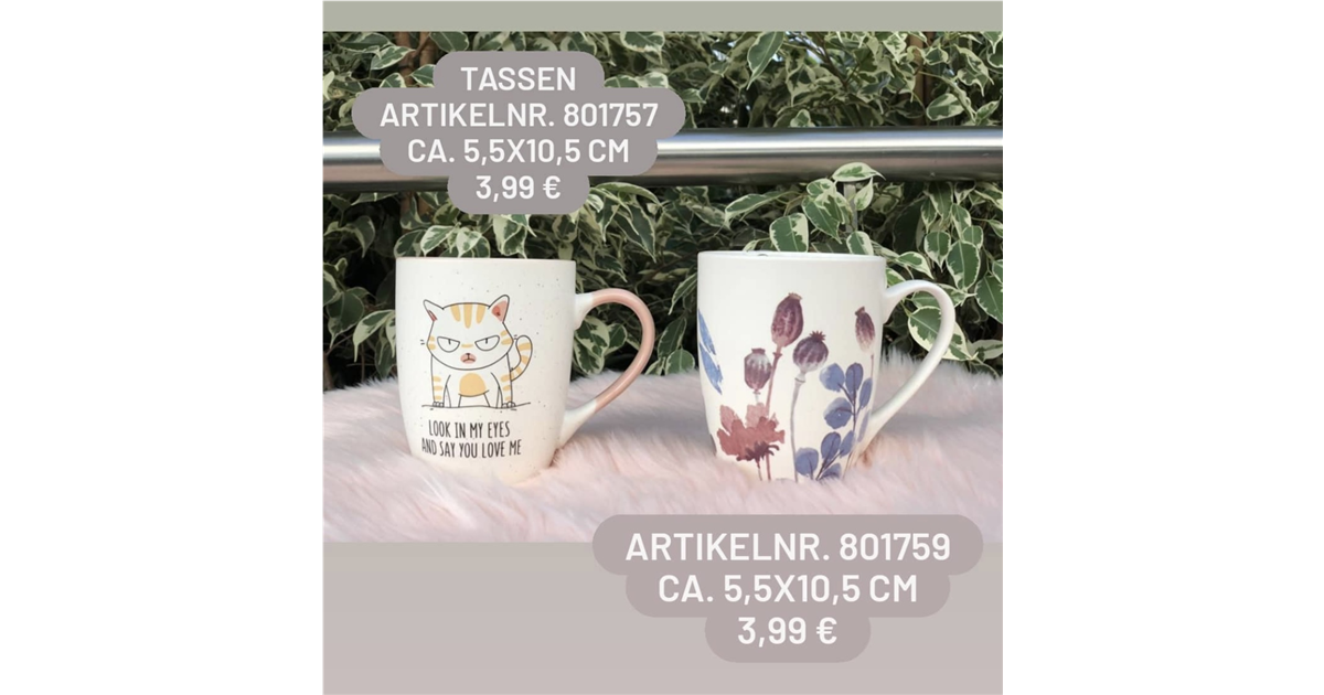 Tassen , Becher Porzellan Ar.Nr. 801759