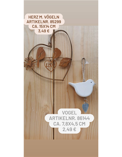 Vogel mit Herz