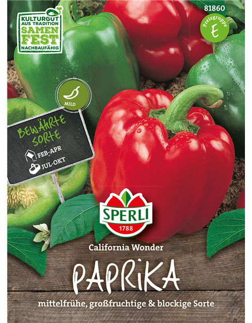 Sperli Paprika California Wonder