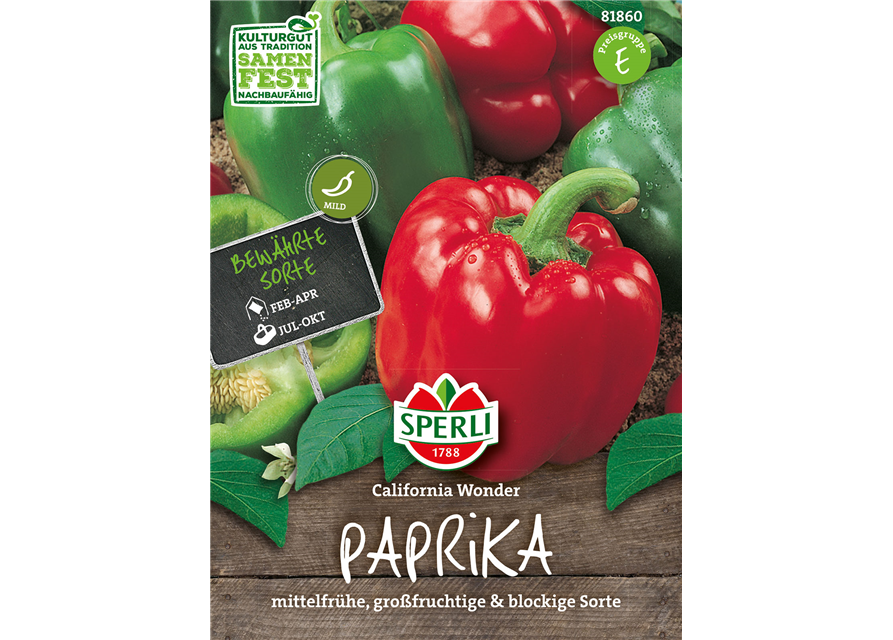 Sperli Paprika California Wonder