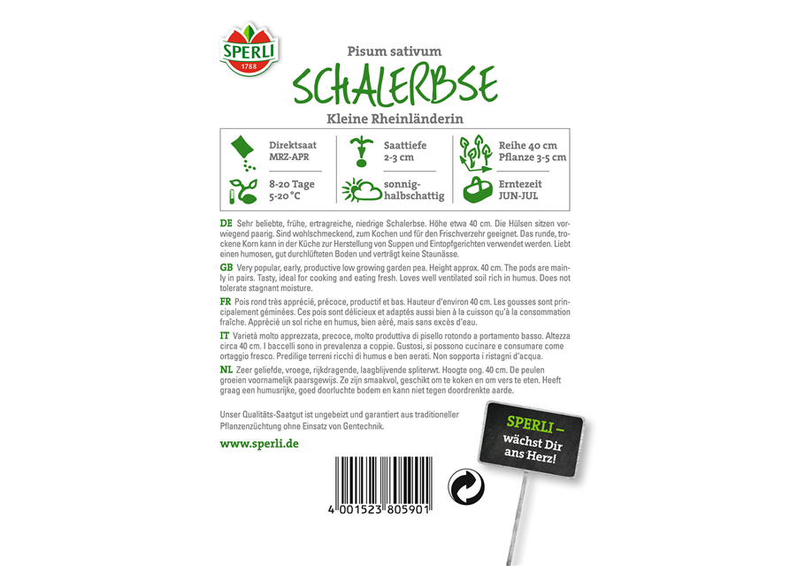 Schalerbse Reinländerin 250g