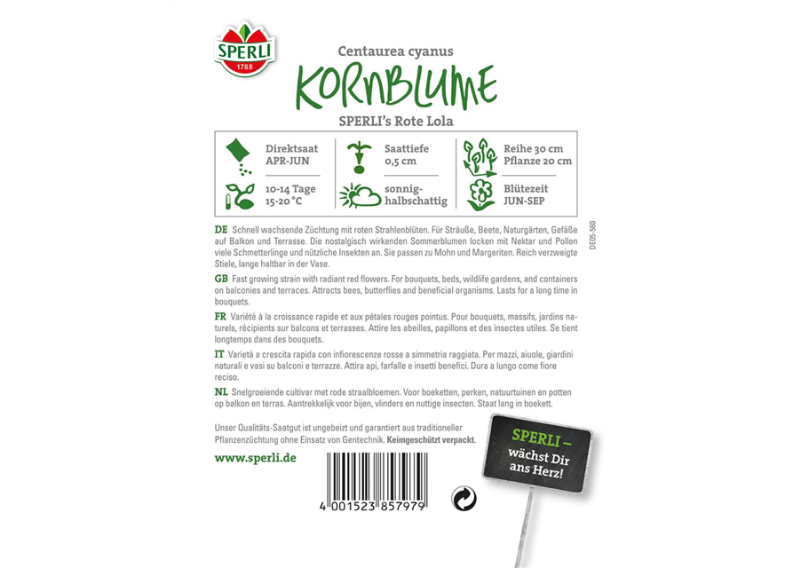 Kornblumen Rote Lola