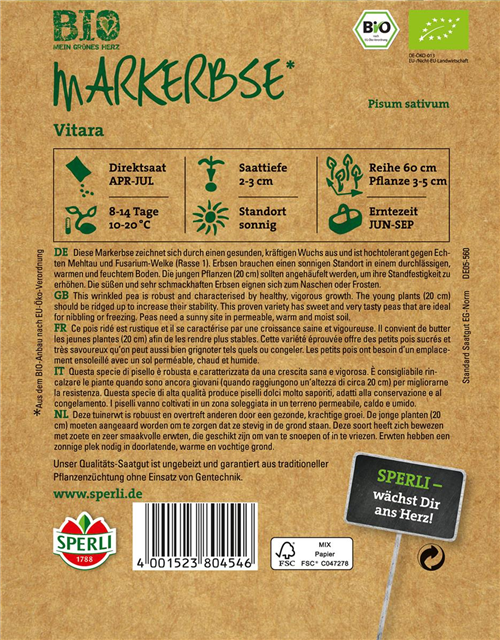 BIO-Sommermarkerbse