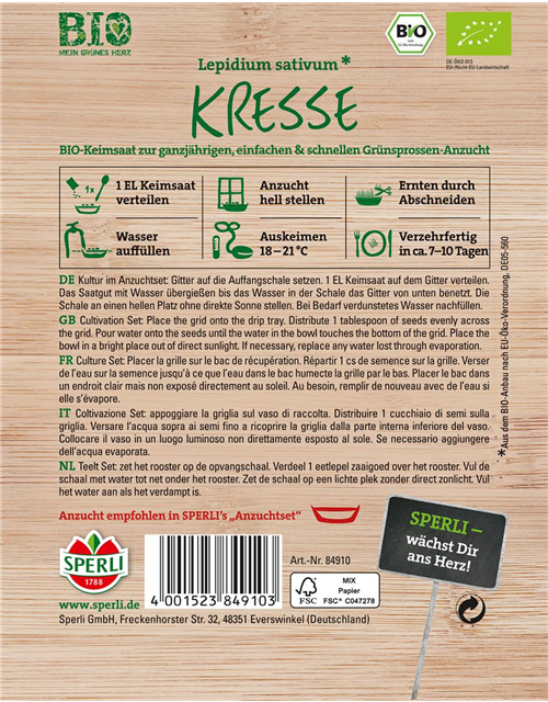 BIO Keimsprossen Kresse