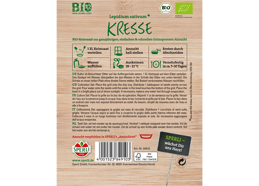 BIO Keimsprossen Kresse
