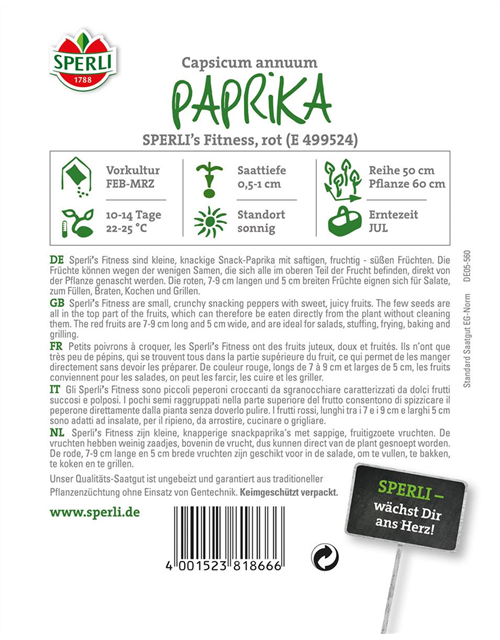 Paprika Fitness Rot