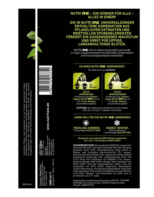 NutriONE Dünger Konzentrat (1L)