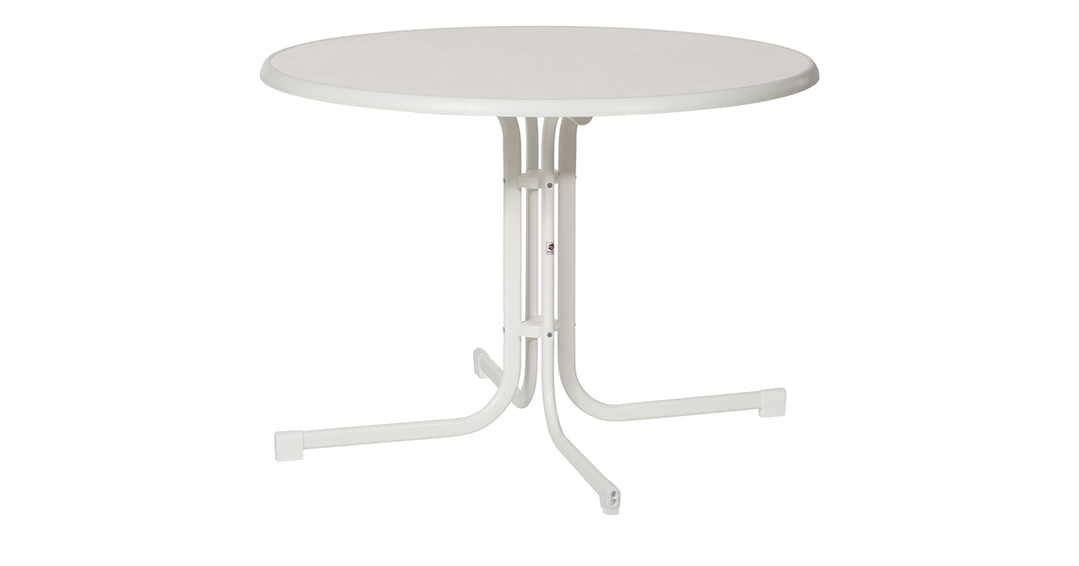 Sieger Boulevard-Klapptisch, Boulevard-Klapptisch D 100 cm weiß/weiß