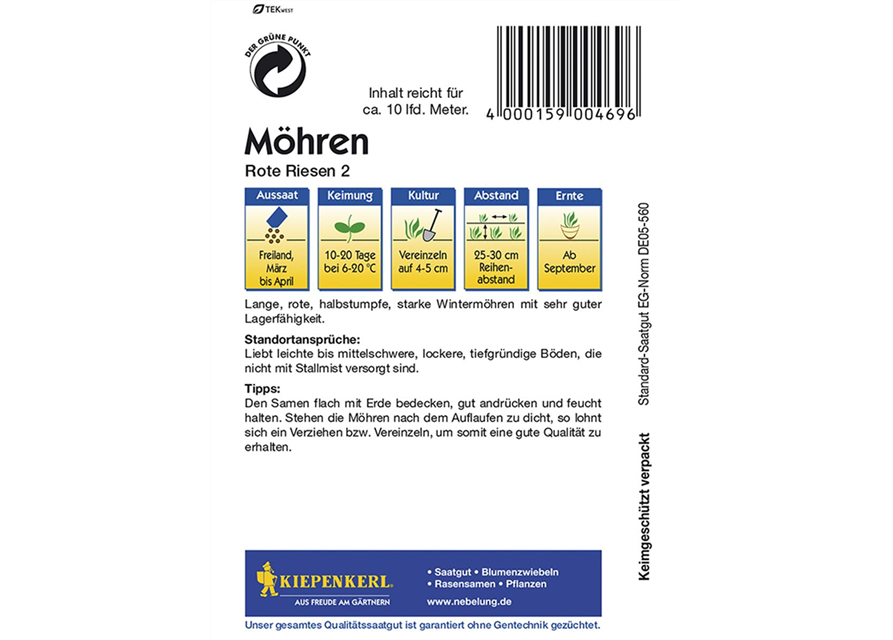 Möhren rote Riesen 2n