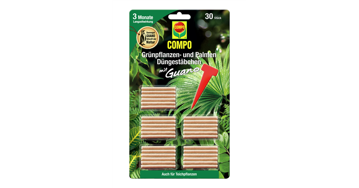 COMPO Dngestbchen fr Grnpflanzen 30 Stbchen, mit Guano