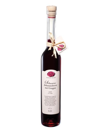 Schwarzer Johannisbeerlikör mit Grappa, 20%vol., 0,2l